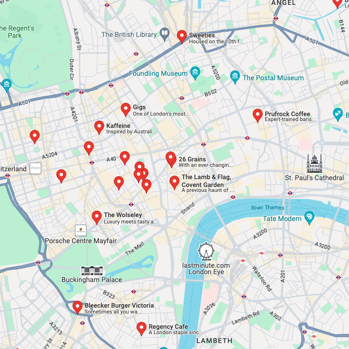 London Food Map