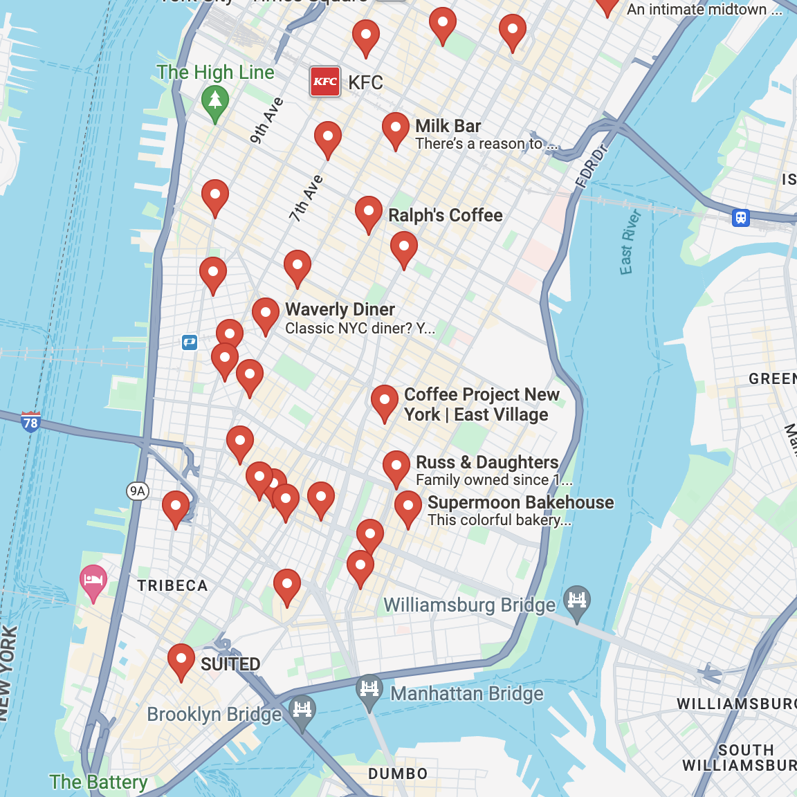 NYC Food Map