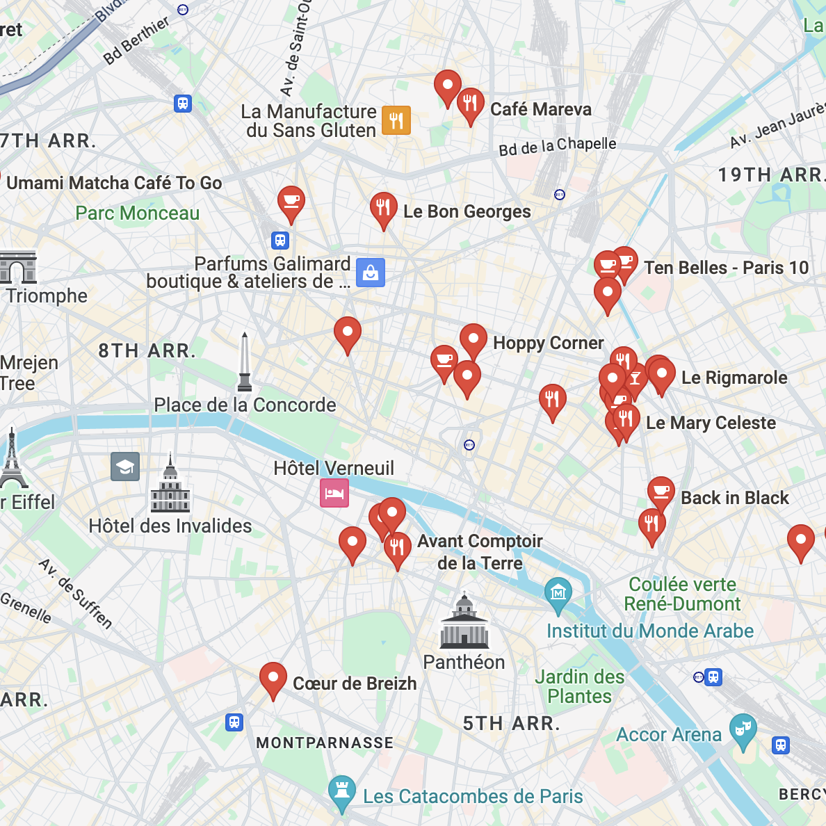 Paris Food Map