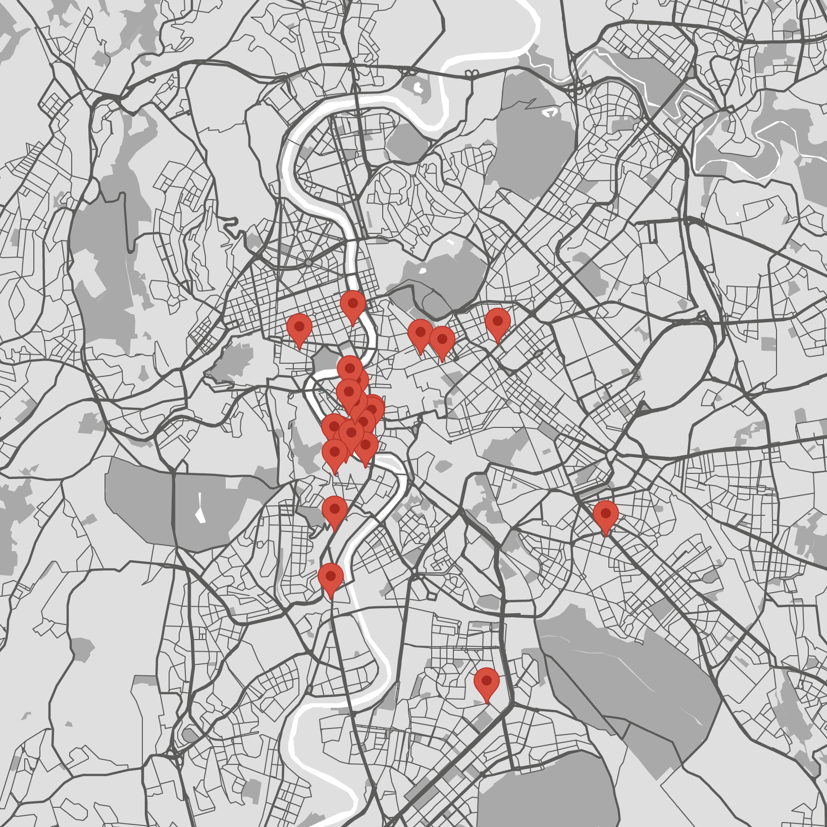 Rome Food Map square